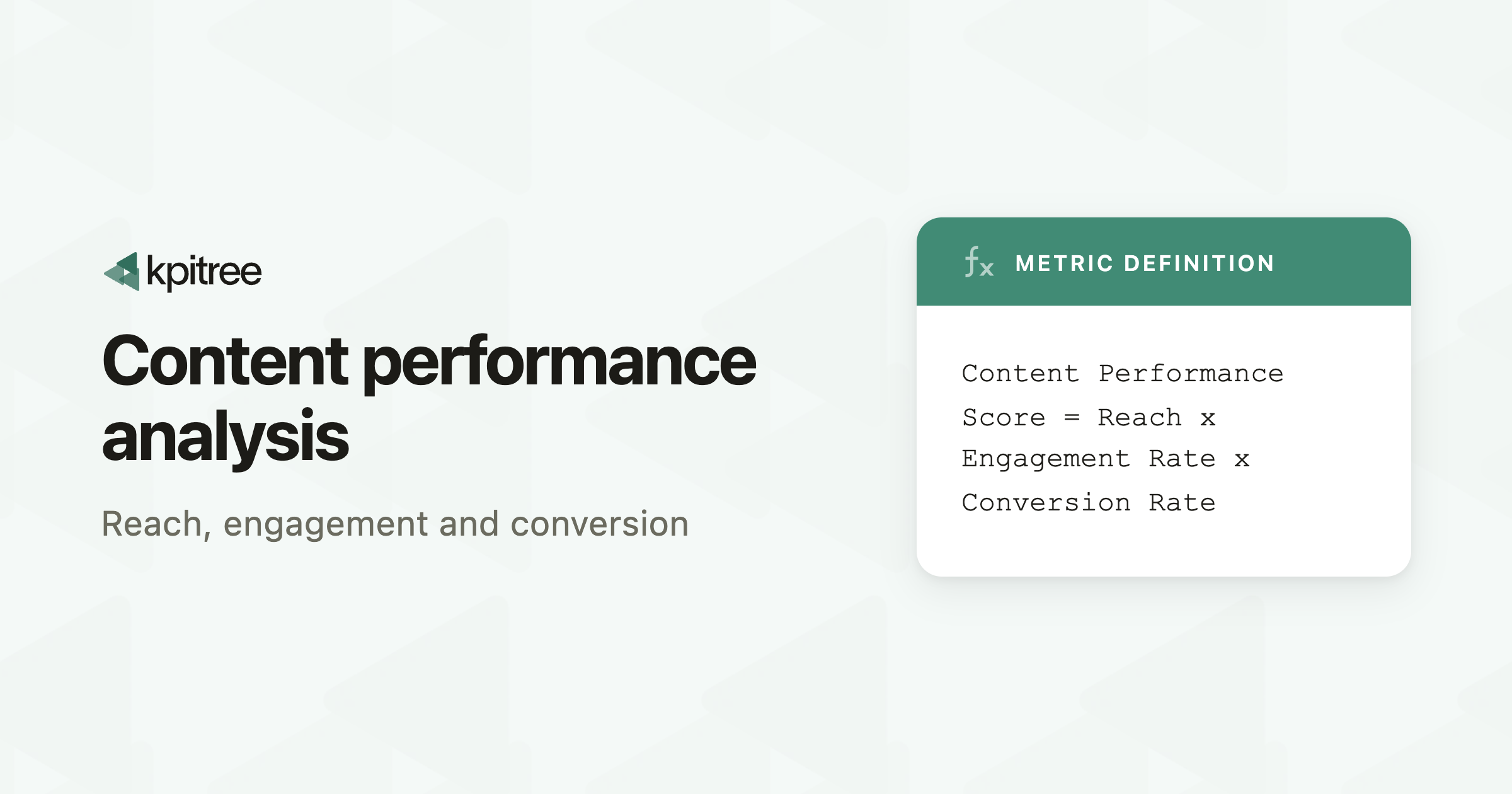Content Performance Analysis - KPI Tree
