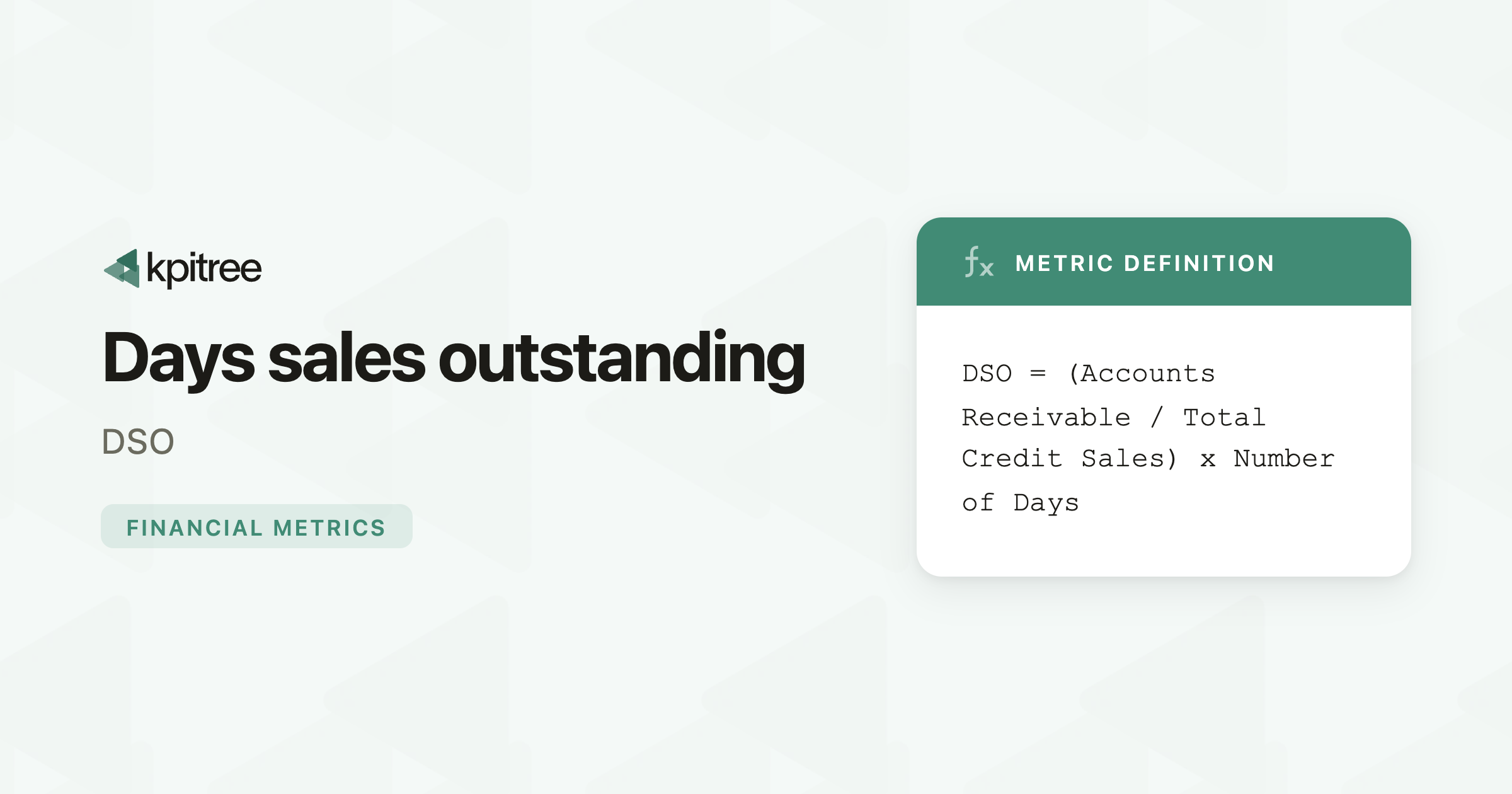 Outstaing Days Sales Outstanding (DSO) - KPI Tree