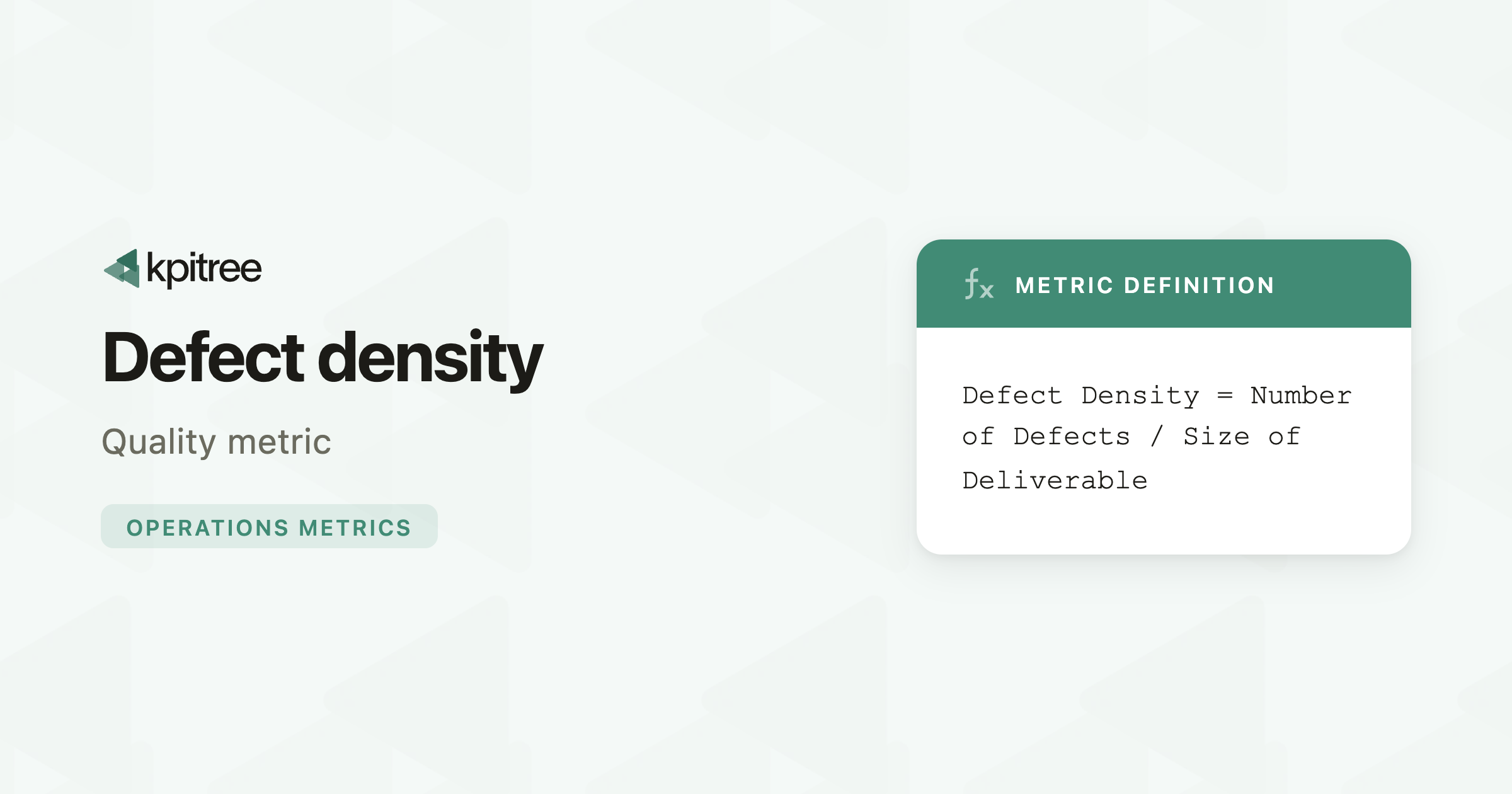 Defect Density: Definition, Formula & Quality Benchmarks - KPI Tree