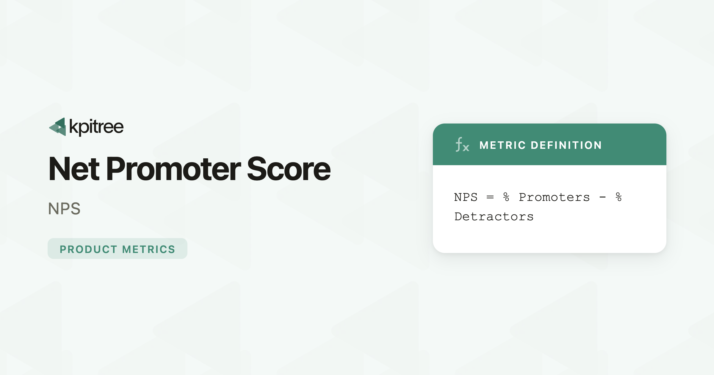 Net Promoter Score (NPS) - KPI Tree