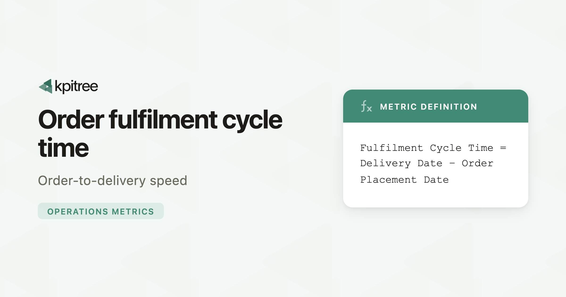 Order Fulfilment Cycle Time: Definition, Formula & Optimisation - KPI Tree