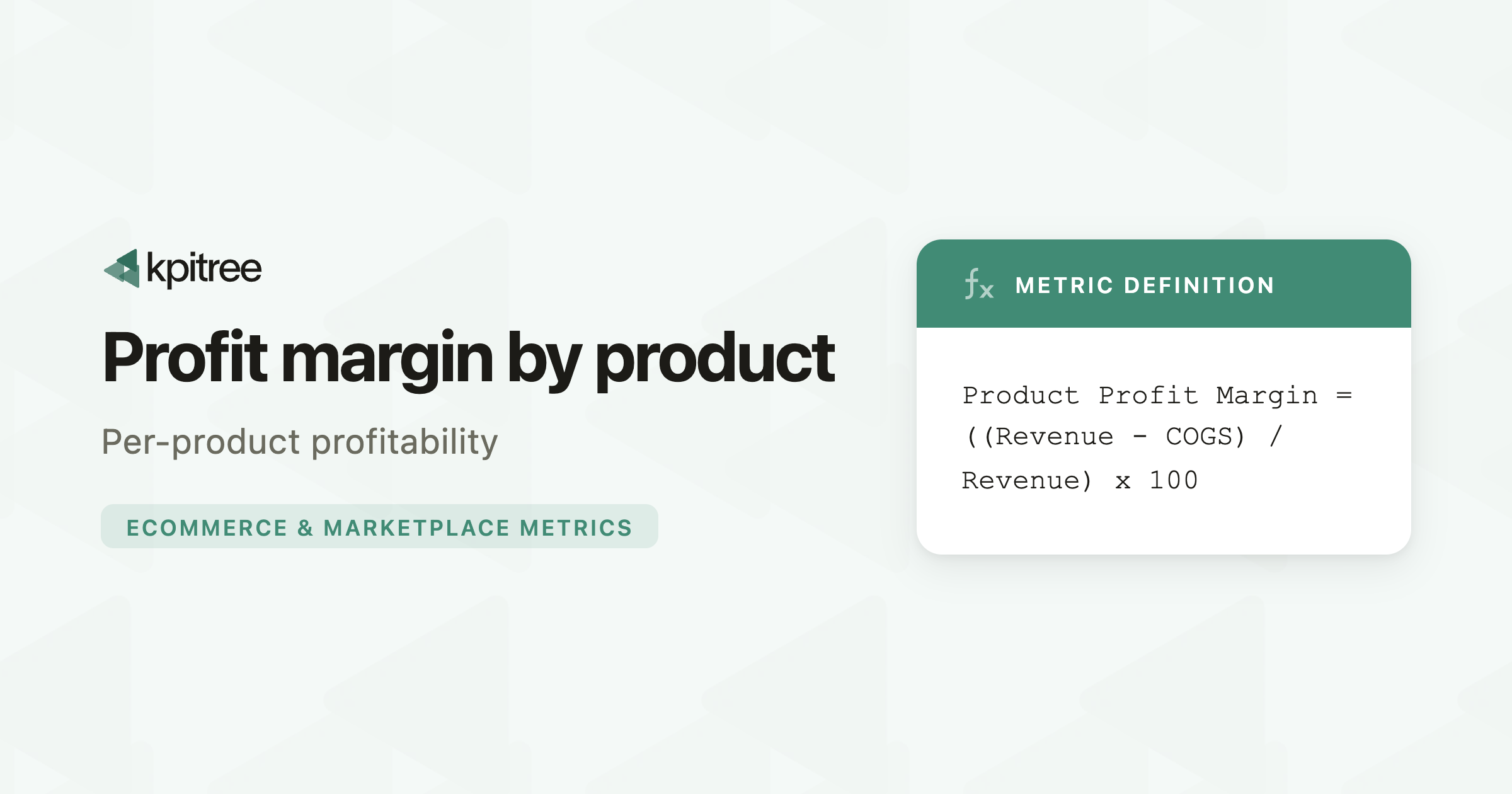Profit Margin by Product - KPI Tree