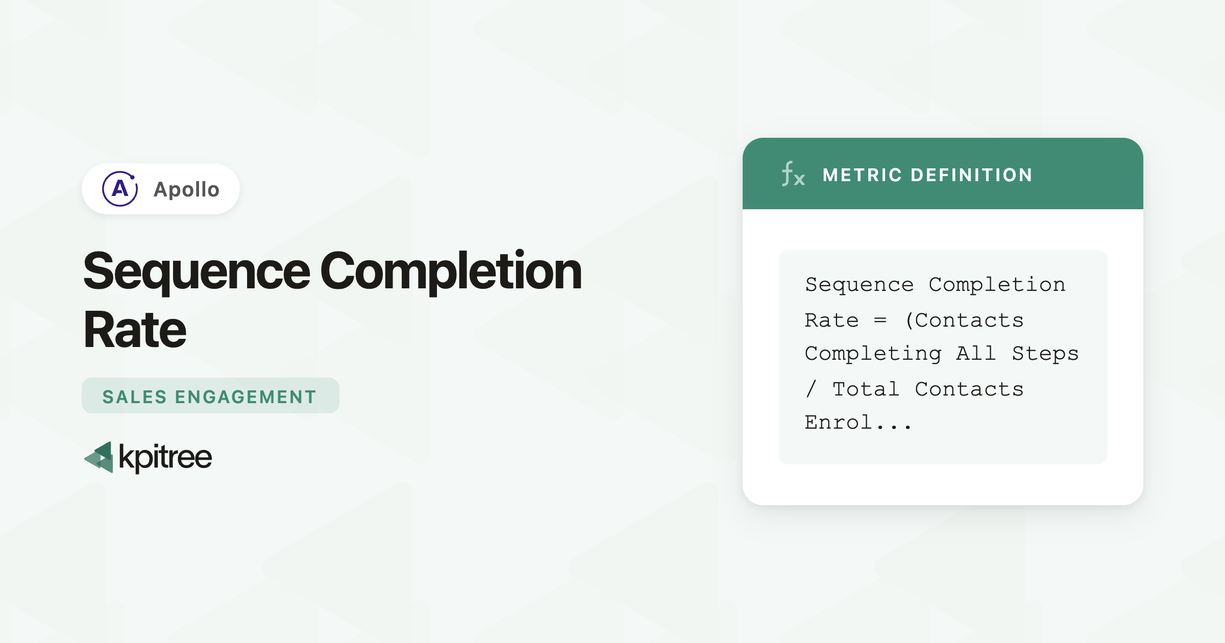 Sequence Completion Rate for Apollo - KPI Tree