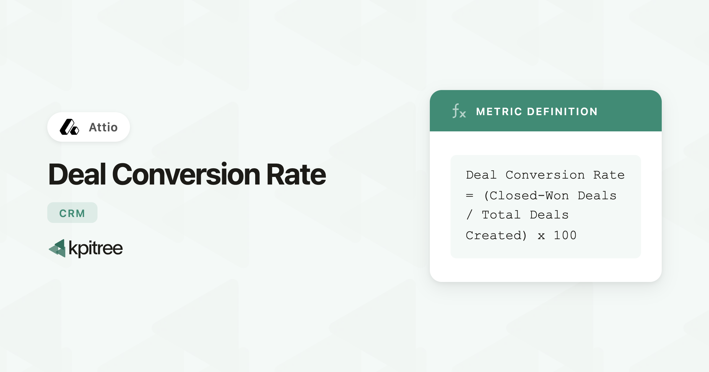 Deal Conversion Rate for Attio - KPI Tree