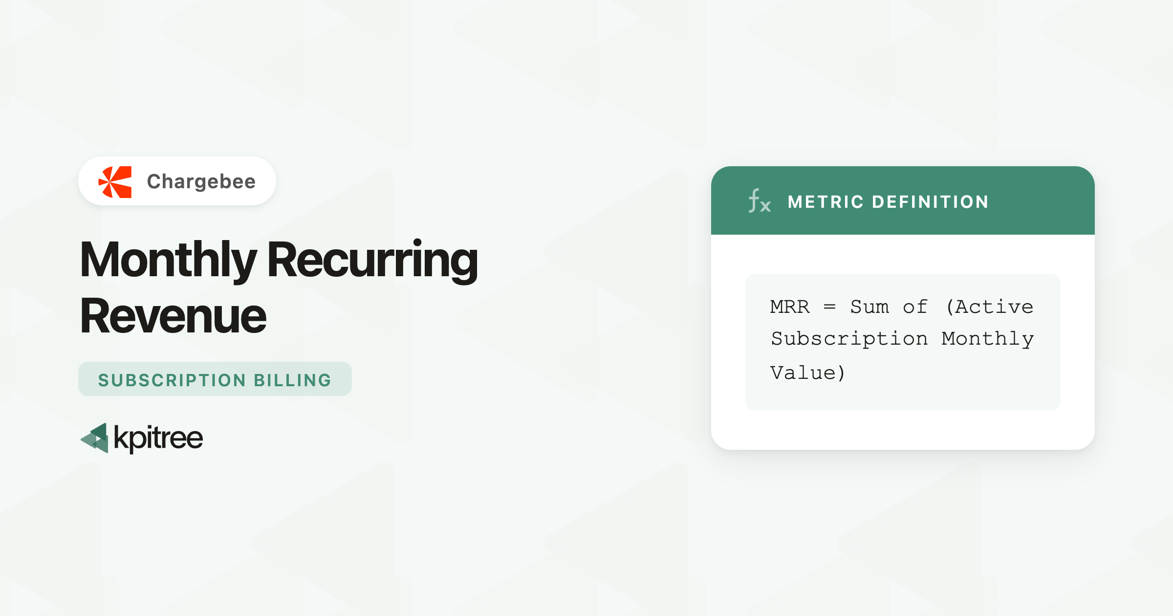 Monthly Recurring Revenue for Chargebee - KPI Tree