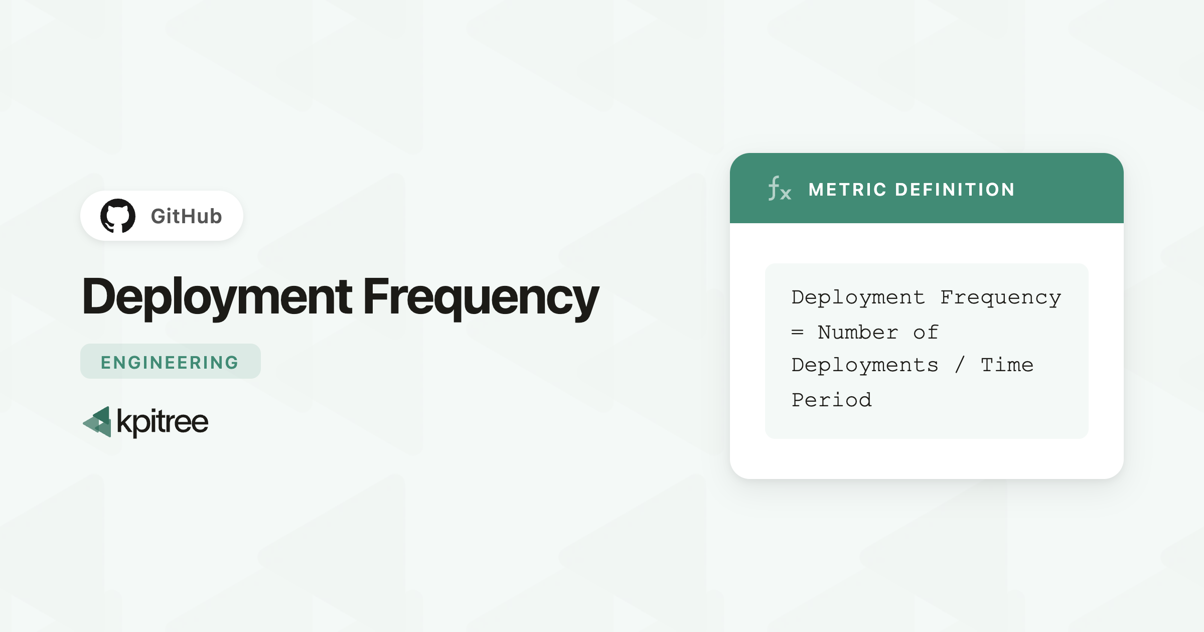 Deployment Frequency for GitHub - KPI Tree