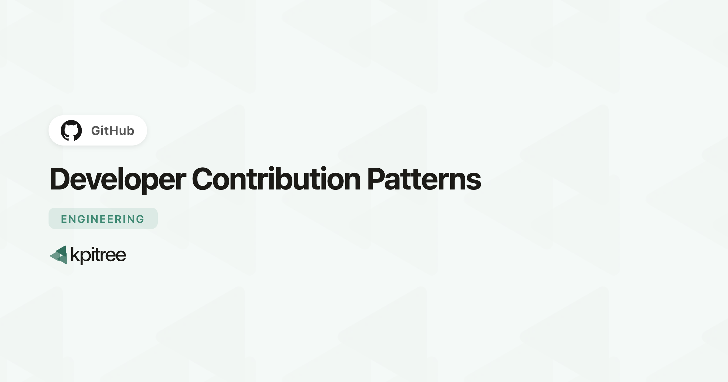 Developer Contribution Patterns for GitHub - KPI Tree