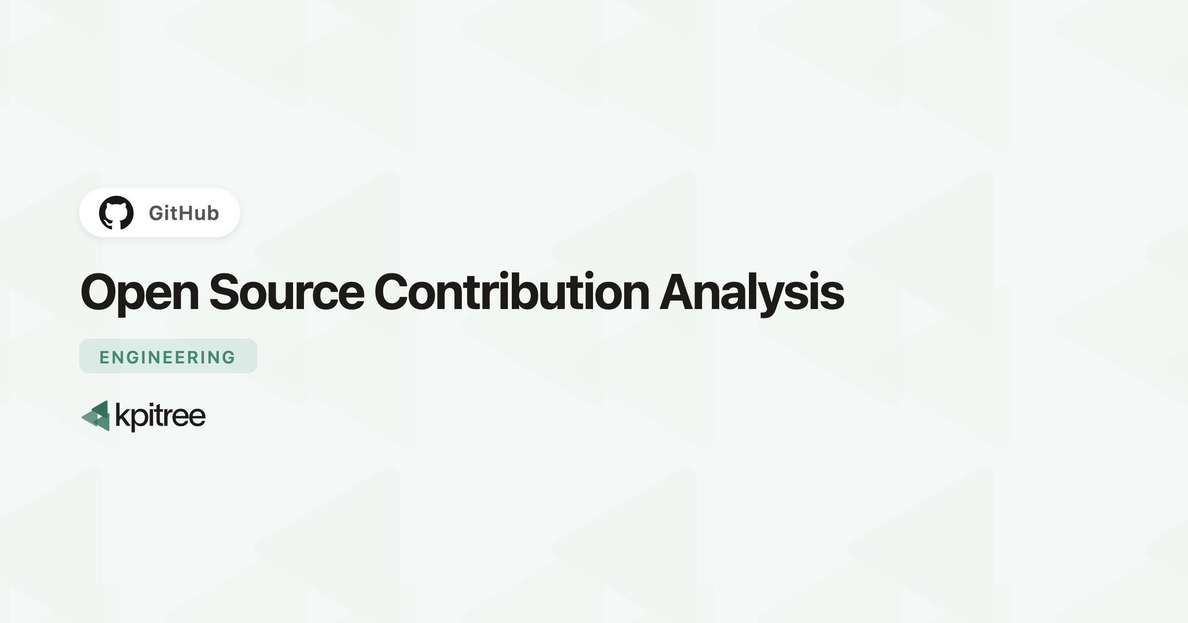 Open Source Contribution Analysis for GitHub - KPI Tree