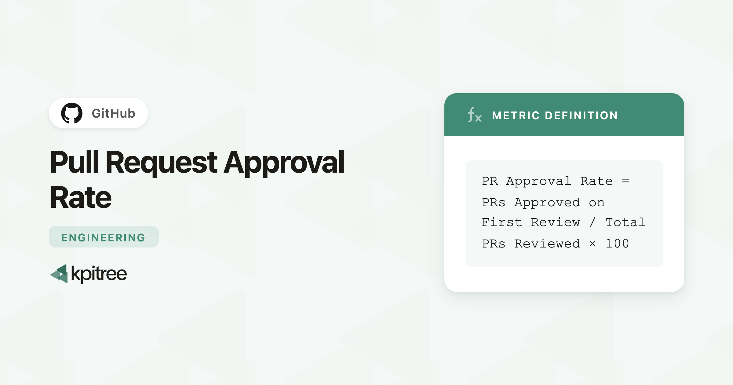Pull Request Approval Rate for GitHub - KPI Tree