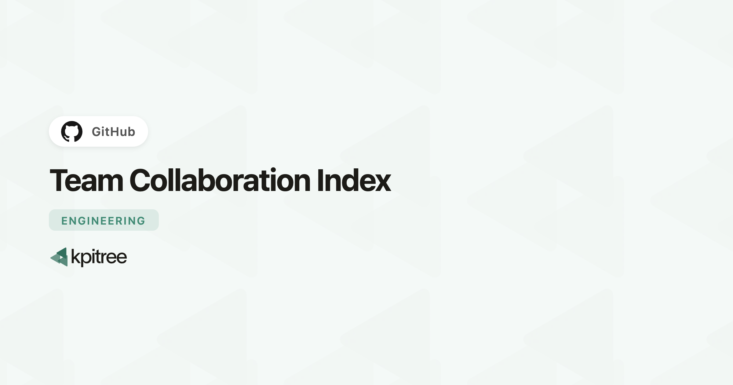 Team Collaboration Index for GitHub - KPI Tree