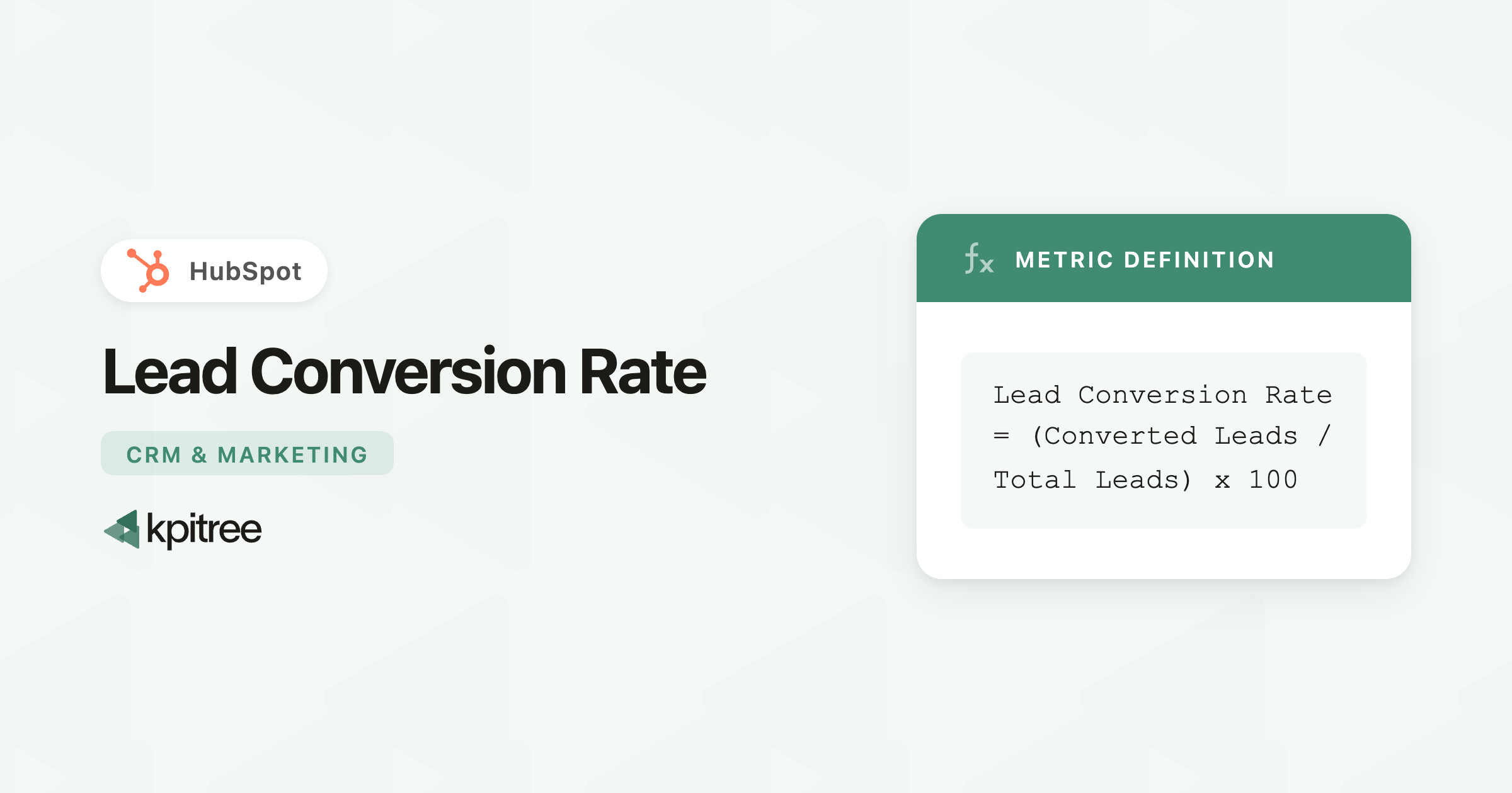 Lead Conversion Rate for HubSpot - KPI Tree