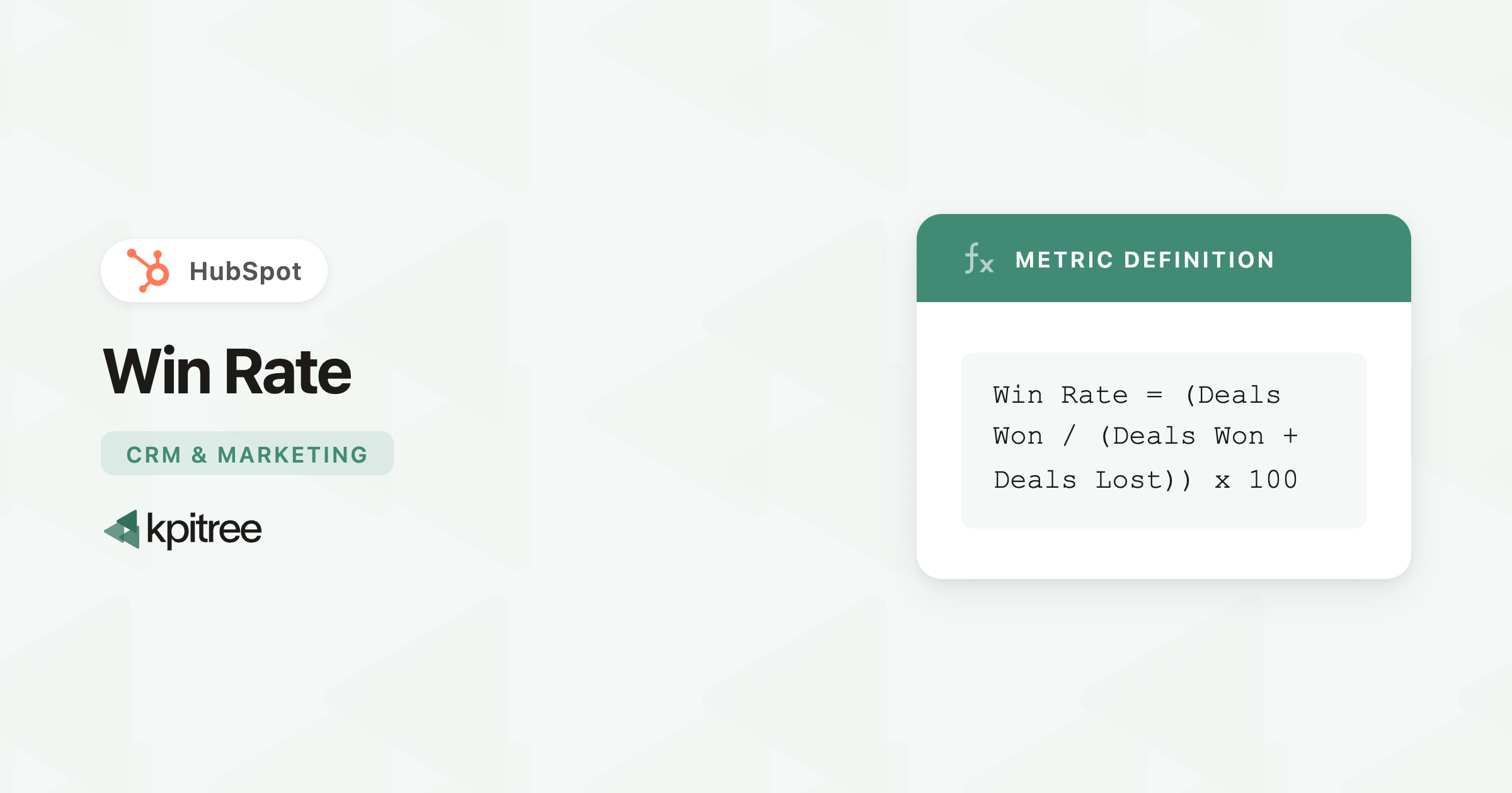Win Rate for HubSpot: Definition, Formula & Tracking - KPI Tree