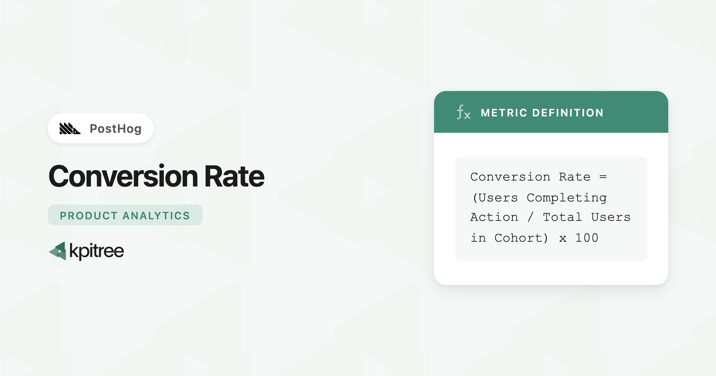 Conversion Rate for PostHog - KPI Tree