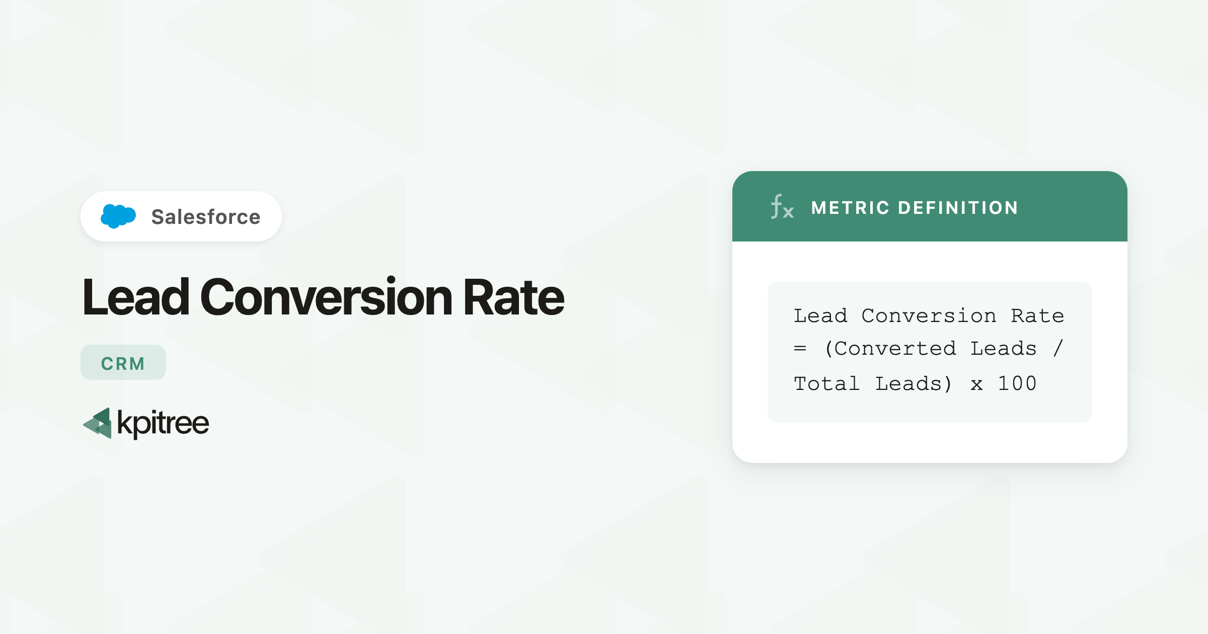 Lead Conversion Rate for Salesforce - KPI Tree