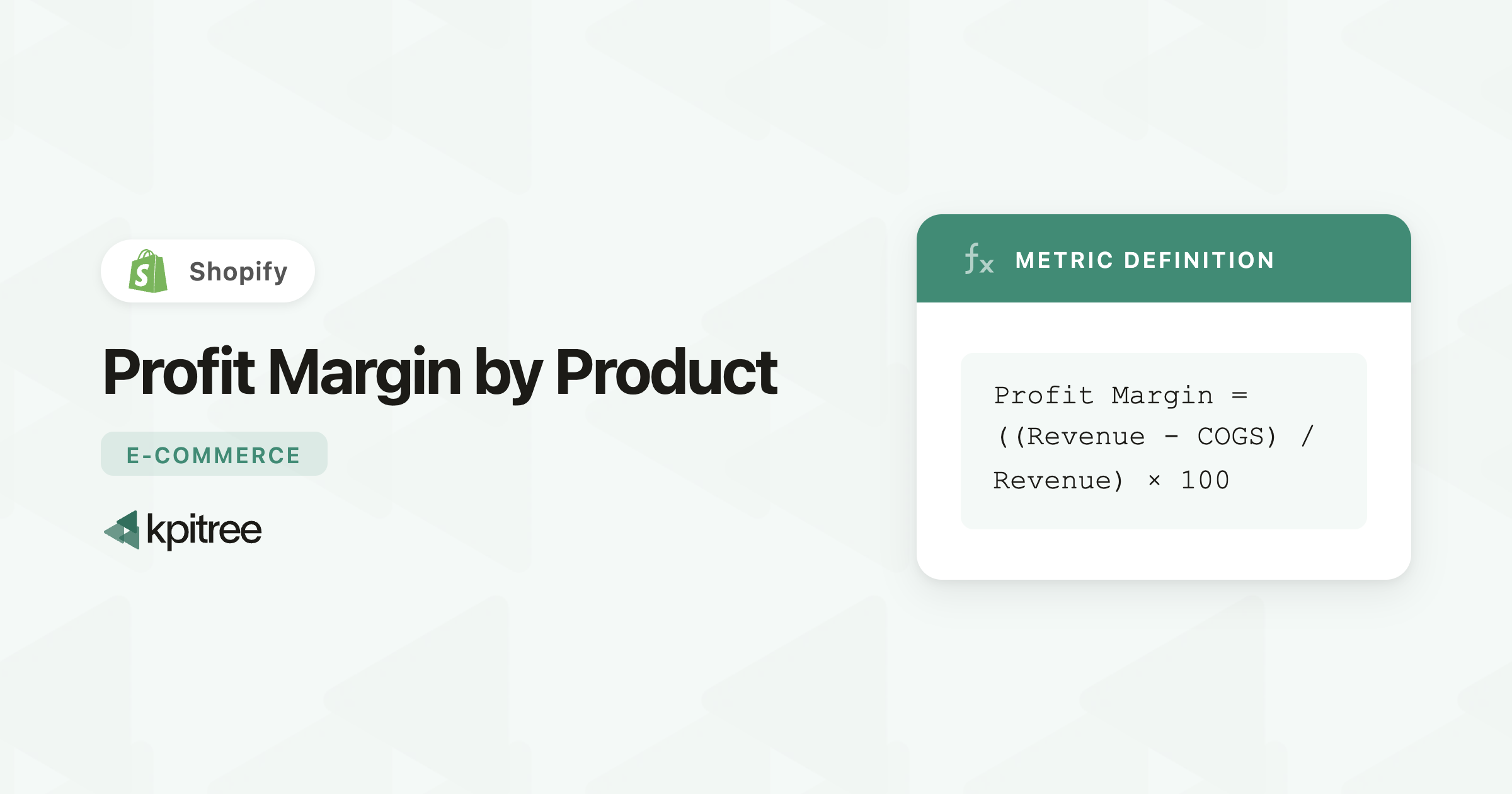 Profit Margin by Product for Shopify - KPI Tree