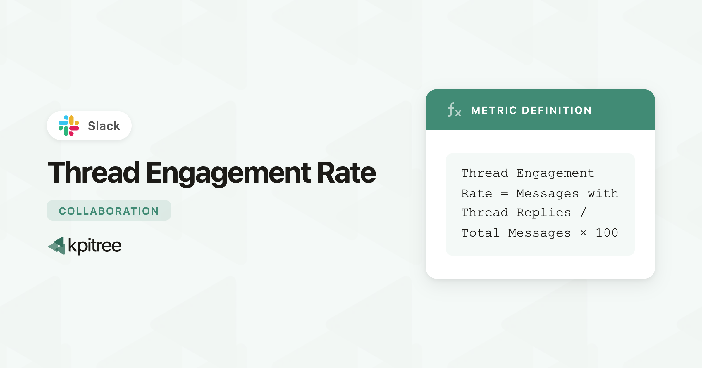 Stack Path For Thread Engagement Thread Engagement Rate for Slack - KPI Tree